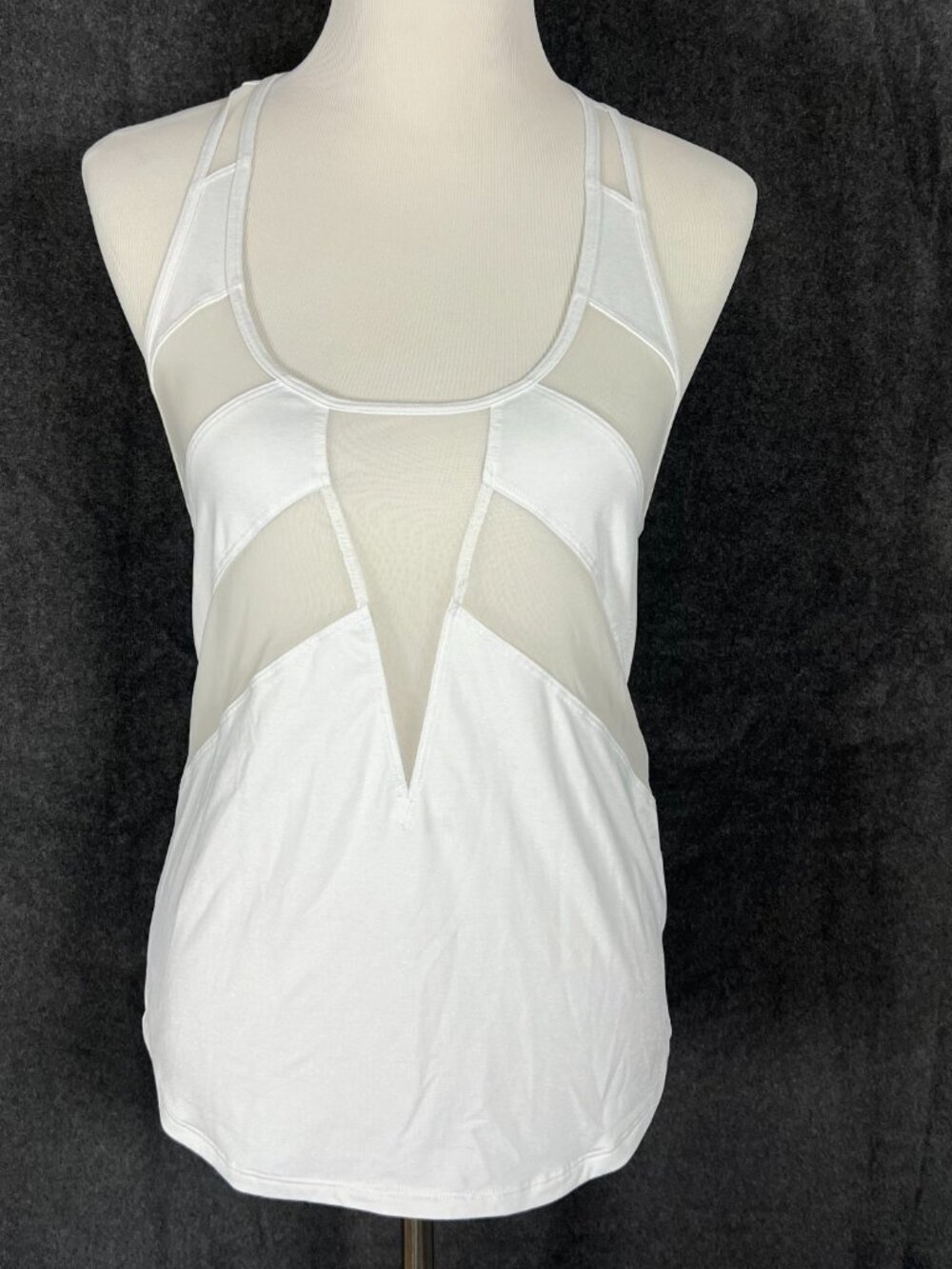 Lululemon 🍋 If You're Lucky Tank sz 4 Heathered White/ Raspberry Glo Light - Picture 2 of 6